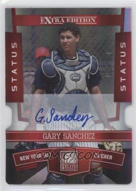 2010 Donruss Elite Extra Edition - [Base] - Status Red Die-Cut Signatures #34 - Gary Sanchez /50