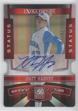 2010 Donruss Elite Extra Edition - [Base] - Status Red Die-Cut Signatures #46 - Matt Harvey /50