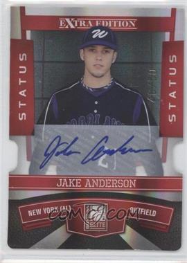 2010 Donruss Elite Extra Edition - [Base] - Status Red Die-Cut Signatures #73 - Jake Anderson /50