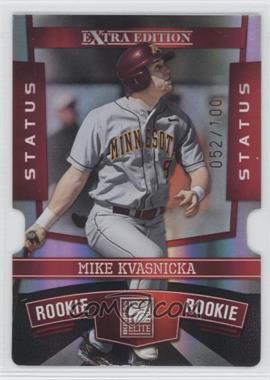 2010 Donruss Elite Extra Edition - [Base] - Status Red Die-Cut #111 - Mike Kvasnicka /100