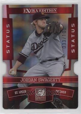 2010 Donruss Elite Extra Edition - [Base] - Status Red Die-Cut #72 - Jordan Swagerty /100