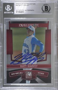 2010 Donruss Elite Extra Edition - [Base] #46 - Matt Harvey [BAS BGS Authentic]