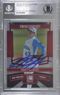 2010 Donruss Elite Extra Edition - [Base] #46 - Matt Harvey [BAS BGS Authentic]