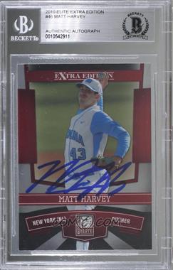 2010 Donruss Elite Extra Edition - [Base] #46 - Matt Harvey [BAS BGS Authentic]