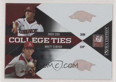 2010 Donruss Elite Extra Edition - College Ties #1 - Zack Cox, Brett Eibner