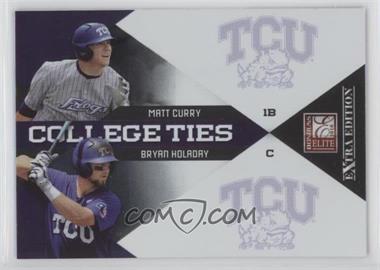 2010 Donruss Elite Extra Edition - College Ties #3 - Bryan Holaday, Matt Curry