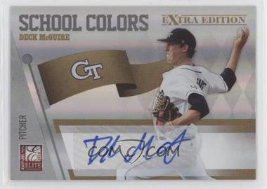 2010 Donruss Elite Extra Edition - School Colors - Signatures #14 - Deck McGuire /49