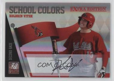 2010 Donruss Elite Extra Edition - School Colors - Signatures #6 - Kolbrin Vitek /68