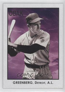 2010 TRISTAR Obak - [Base] - Black #19.3 - Hank Greenberg (Card Number in Square) /50