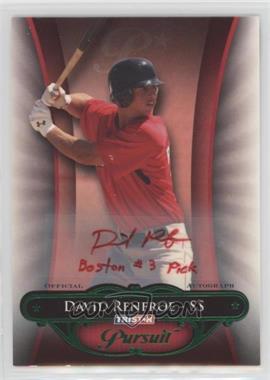 2010 TRISTAR Pursuit - [Base] - Green Autographs Red Ink #115 - David Renfroe /25 [Noted]