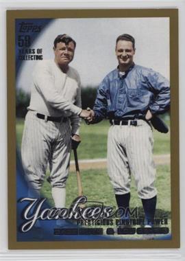 2010 Topps - [Base] - Gold #637 - Checklist - Babe Ruth, Lou Gehrig /2010