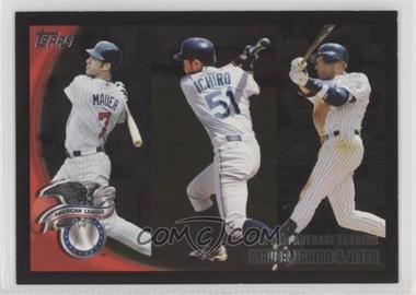 2010 Topps - [Base] - Wal-Mart Black #8 - League Leaders - Joe Mauer, Ichiro Suzuki, Derek Jeter