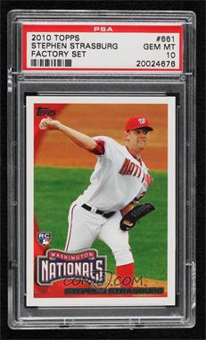 2010 Topps - [Base] #661.3 - Stephen Strasburg (Arm at Side) [PSA 10 GEM MT]