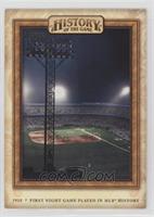 First Night Game Played in MLB History (Crosley Field) [EX to NM]