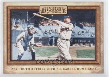 2010 Topps - History of the Game #HOTG13 - Babe Ruth