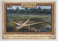 First Professional Baseball Game Played (Hamilton Field)