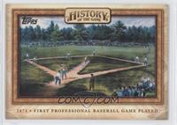 First Professional Baseball Game Played (Hamilton Field)