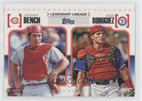 Ivan Rodriguez, Johnny Bench [EX to NM]