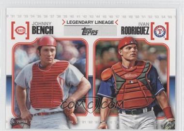 2010 Topps - Legendary Lineage #LL10 - Ivan Rodriguez, Johnny Bench