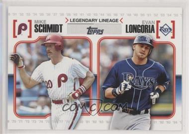 2010 Topps - Legendary Lineage #LL11 - Mike Schmidt, Evan Longoria