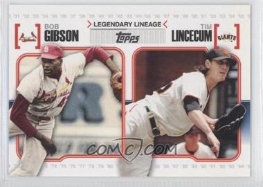 2010 Topps - Legendary Lineage #LL24 - Tim Lincecum, Bob Gibson