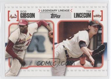 2010 Topps - Legendary Lineage #LL24 - Tim Lincecum, Bob Gibson