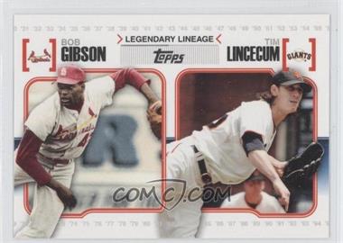 2010 Topps - Legendary Lineage #LL24 - Tim Lincecum, Bob Gibson