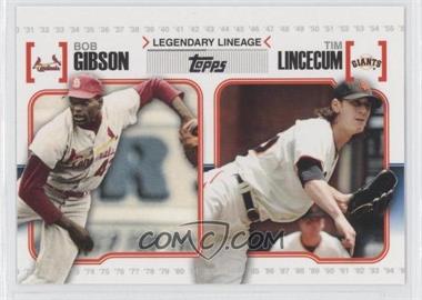 2010 Topps - Legendary Lineage #LL24 - Tim Lincecum, Bob Gibson