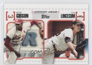 2010 Topps - Legendary Lineage #LL24 - Tim Lincecum, Bob Gibson