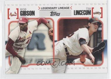 2010 Topps - Legendary Lineage #LL24 - Tim Lincecum, Bob Gibson