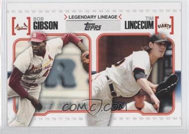 2010 Topps - Legendary Lineage #LL24 - Tim Lincecum, Bob Gibson