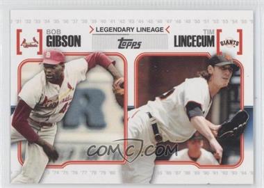 2010 Topps - Legendary Lineage #LL24 - Tim Lincecum, Bob Gibson