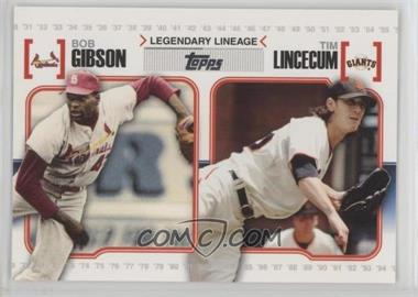 2010 Topps - Legendary Lineage #LL24 - Tim Lincecum, Bob Gibson