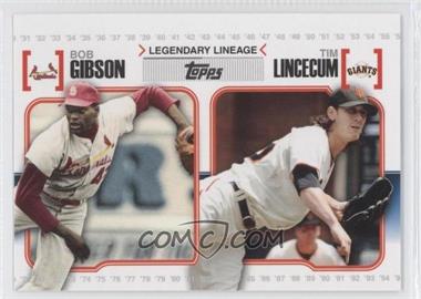 2010 Topps - Legendary Lineage #LL24 - Tim Lincecum, Bob Gibson