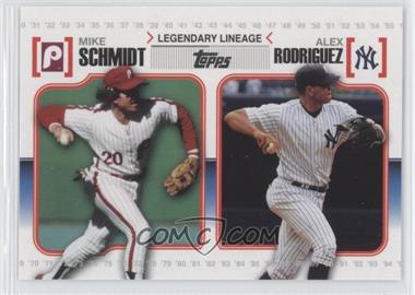2010 Topps - Legendary Lineage #LL43 - Mike Schmidt, Alex Rodriguez