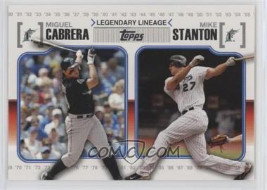 2010 Topps - Legendary Lineage #LL66 - Miguel Cabrera, Giancarlo Stanton (Mike on Card)
