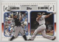 Miguel Cabrera, Giancarlo Stanton (Mike on Card)