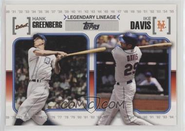 2010 Topps - Legendary Lineage #LL67 - Ike Davis, Hank Greenberg