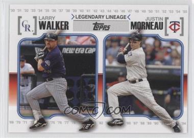 2010 Topps - Legendary Lineage #LL72 - Larry Walker, Justin Morneau