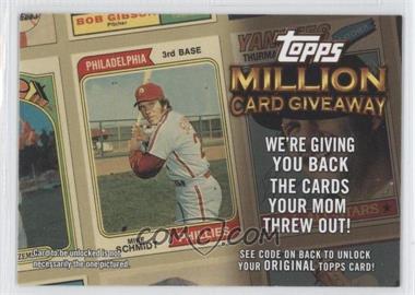 2010 Topps - Million Card Giveaway Expired Code Cards #TMC-28 - Mike Schmidt