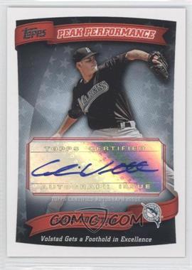 2010 Topps - Peak Performance Autographs Series 2 #PPA-CV.1 - Chris Volstad