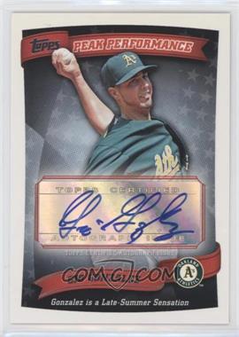 2010 Topps - Peak Performance Autographs Series 2 #PPA-GG - Gio Gonzalez