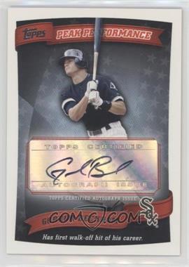 2010 Topps - Peak Performance Autographs #PPA-GB - Gordon Beckham