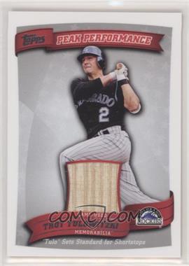 2010 Topps - Peak Performance Relics Series 2 #PPR-TT - Troy Tulowitzki