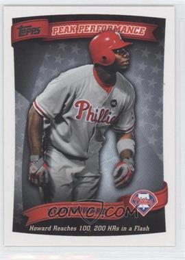 2010 Topps - Peak Performance #PP-32 - Ryan Howard