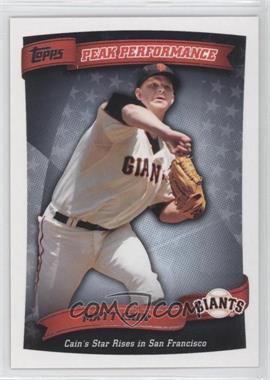 2010 Topps - Peak Performance #PP-91 - Matt Cain