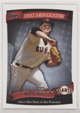 2010 Topps - Peak Performance #PP-91 - Matt Cain