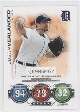 2010 Topps - Topps Attax Code Cards #_JUVE - Justin Verlander