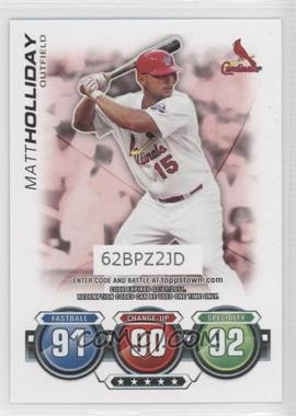 2010 Topps - Topps Attax Code Cards #_MAHO - Matt Holliday