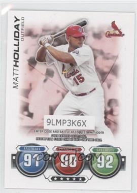 2010 Topps - Topps Attax Code Cards #_MAHO - Matt Holliday